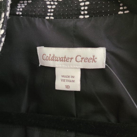 Coldwater Creek Black & White Jacket Size 10 - Picture 9 of 10